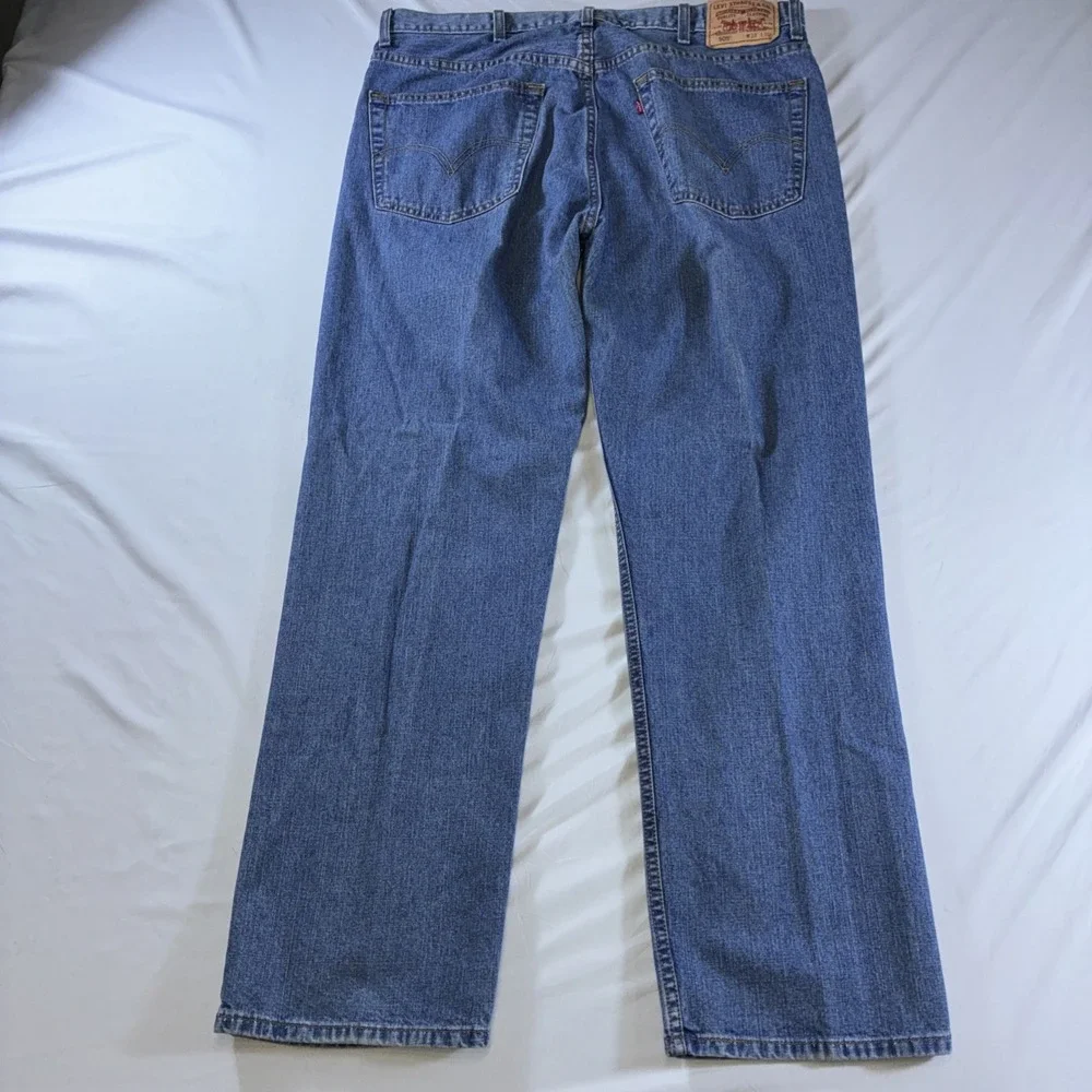 Levi's Regular Fit 505 Y2K Black Batwing VTG Jeans Men's 38x30 Blue